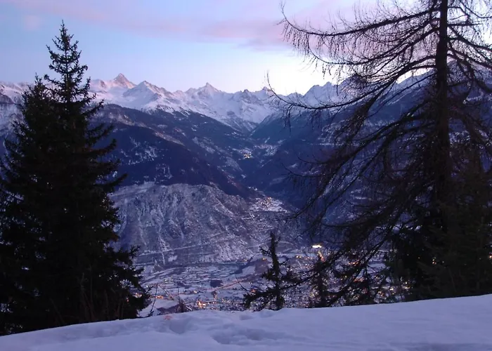 Lägenhet Eglantine With Stunning Views Of The Valais Peaks Crans-Montana
